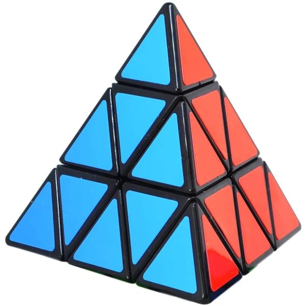 Rubik's Cube Pyramid 3x3 Pyramid Speed ​​Rubik's Cube 3x3 Pussel Rubik's Cube Toy Svart