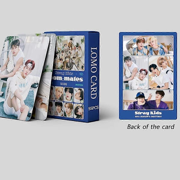 Stray Kids LOMO-kort 55 st. Stray Kids 2022 SEASON GREETINGS Room, mate Foto-kort 2022 Season's Greetings Foto-kort Present till Fans Dotter