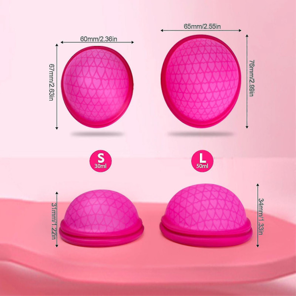 Återanvändbar menstruationsdisk - 2-delad menskopp (S, lila)