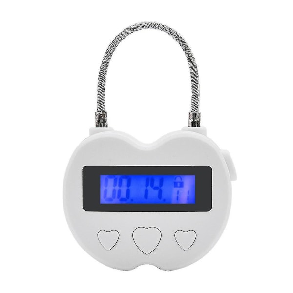 Smart Time Lock LCD-skärm Time Lock Multifunktion elektronisk timer, vattentät USB Uppladdningsbart Temporary Timer Hänglås