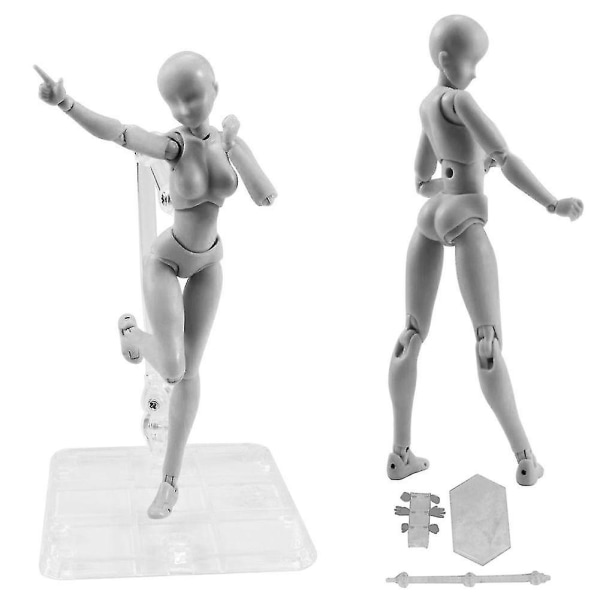 Hun/han Figurer Body Kun Chan Sæt Pvc Action Figur Dukke Legetøj Gave 13 cm (Han)