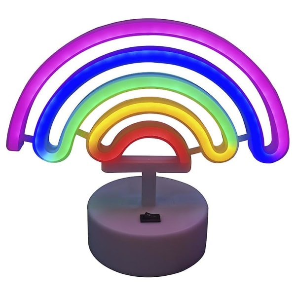 Rainbow Night Light Rainbow Light Neon Væglampe Rainbow Neon Sign Light Batteri- eller USB-drevet