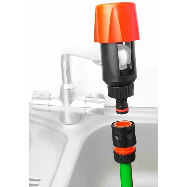 Universal køkkenhane adapter til havevandslange forbindelse 2 stk. orange