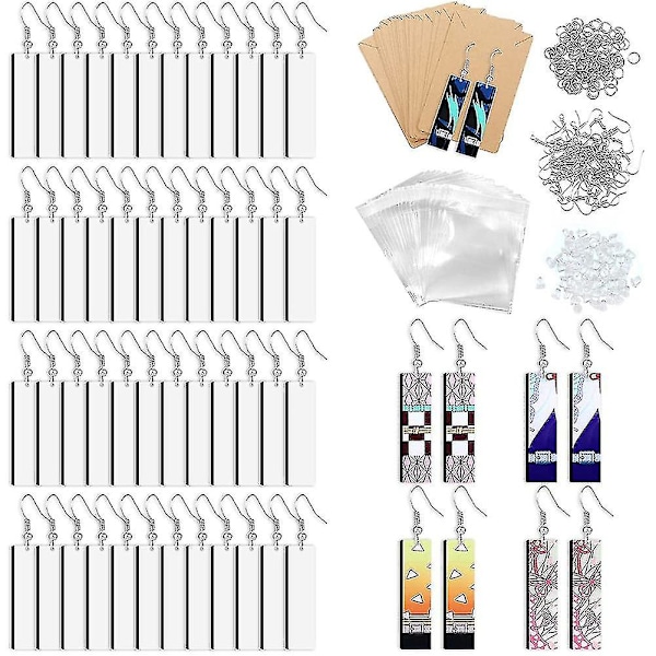 60 stk sublimering øredobber, sublimering øredobber un øreheng anheng for diy