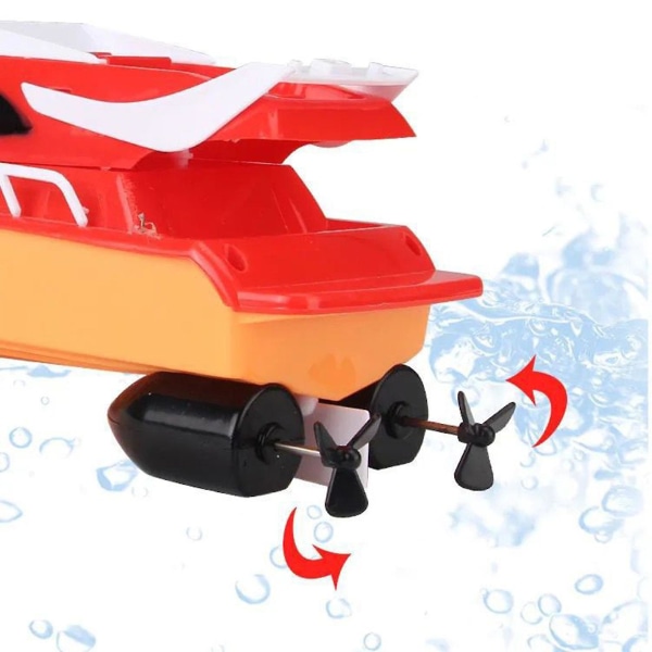Fjernbetjeningsbåd Rc-båd til højhastighedsfjernbetjening racerbåd Sommerlegetøj Børnegaver til pools Flerfarvet valgfrit（rød）