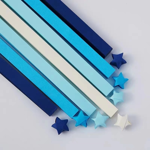 1350 st Paper Star Stripes, Colored Paper Star Stripes blå gradient