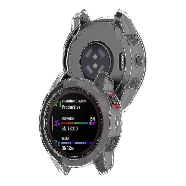 Smart Watch Stødsikker beskyttelsescover til Garmin Fenix ​​7/fenix 7x (gennemsigtig)