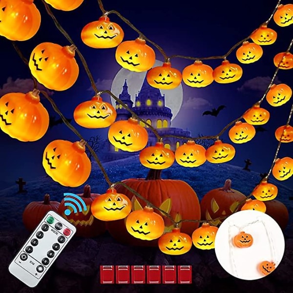 Halloween pumpa ljusslinga dekorationer festdekorationer
