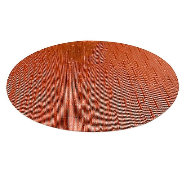 Ovalformad bambutexturerad PVC-duk för restauranger (orange)