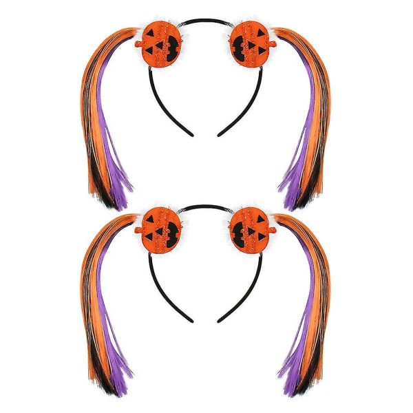 2st Halloween pumpa hår Kreativt hårband Skrämmande kostym rekvisita Barn dekoration rekvisita för fest (orange)