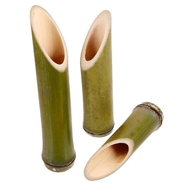 1 set bambu blomvas blomkruka bordsdekoration blomhållare blomförvaringshållare
