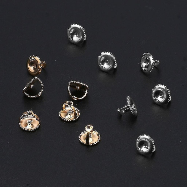 Replacement 5 Pairs Of Screw Earring Backs Sterling Silver Screw Earring Backs