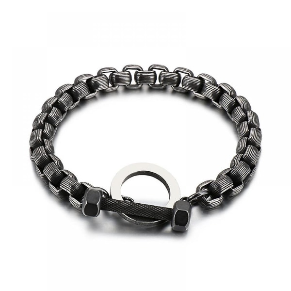 Dumbbell Bracelet For Man, Mens Stainless Steel Chain Bracelet