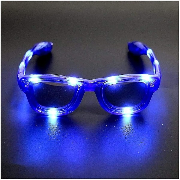 Led Light Up-briller 4 fargealternativer 3 moduser, LED-blinkende briller Festbriller, dekorative briller