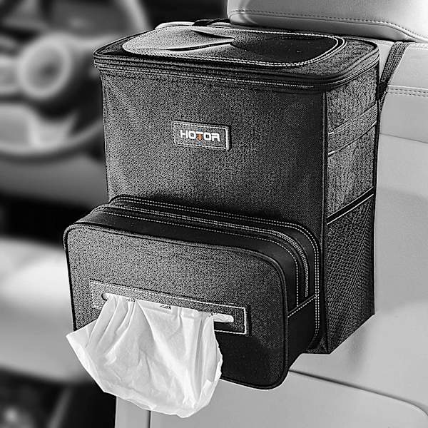 Auton roskakori, kätevä auton paperiteline, helppo asentaa auton sisätiloihin, vuototiivis auton järjestäjä ja säilytyspussi auton takaosaan/etuosaan/konsoliin