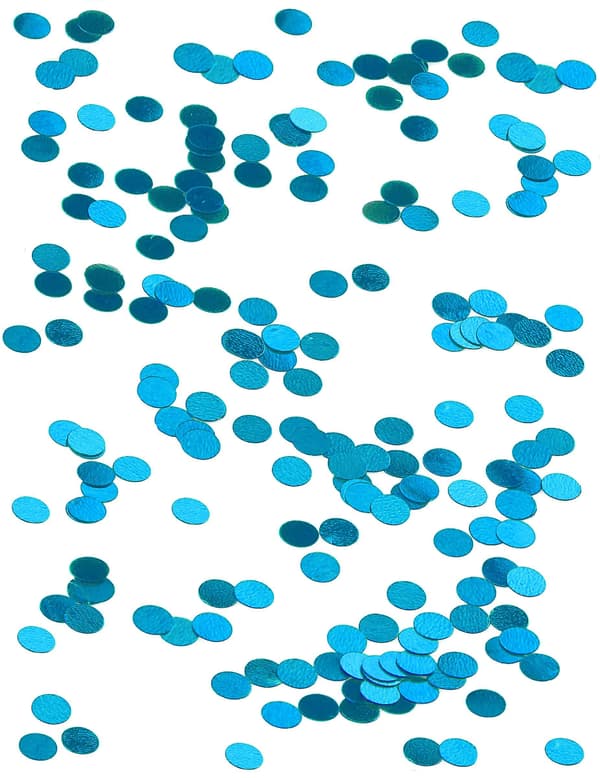 Liten turkos rund bordskonfetti 0,6 cm