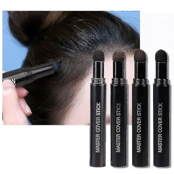 Hairline Concealer Pen Control Hårrodskant Sværtning Dækker øjeblikkeligt Gråt Hvidt Hår Natural Herb Hair Concealer Pen (Sort)