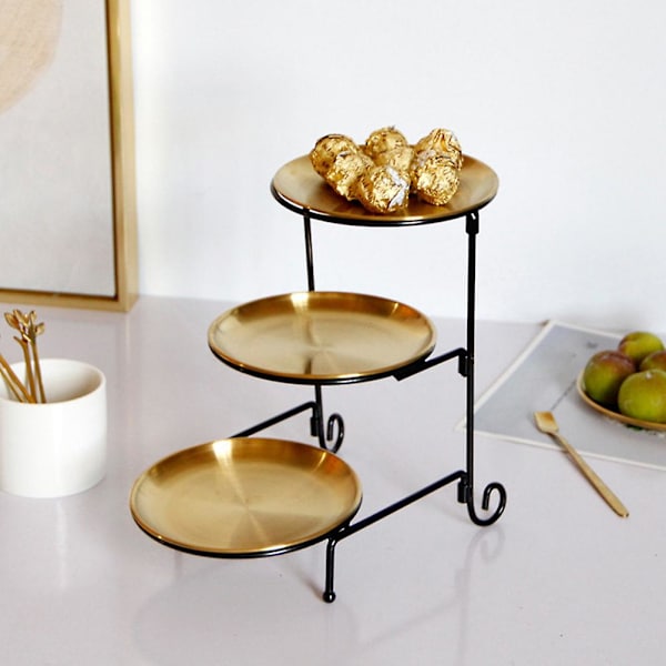 1 set snacks tallrik dessert serveringsbricka cupcake tallrik 3-tiers tårta aptitretare hållare
