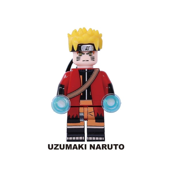 Naruto Uzumaki samlet minifigur børnebyggeklodslegetøj 8 stk