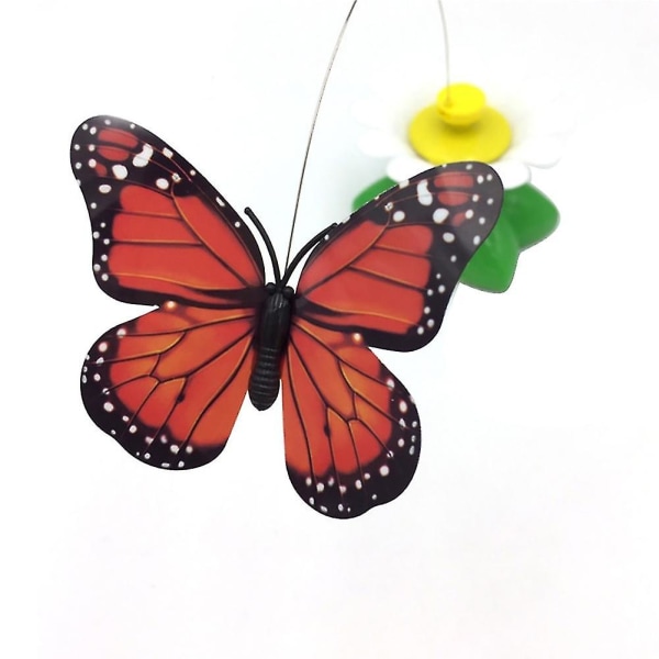 Fargerik sommerfugl flygende roterbar katt Batteridrevet interaktiv kjæledyrleketøy