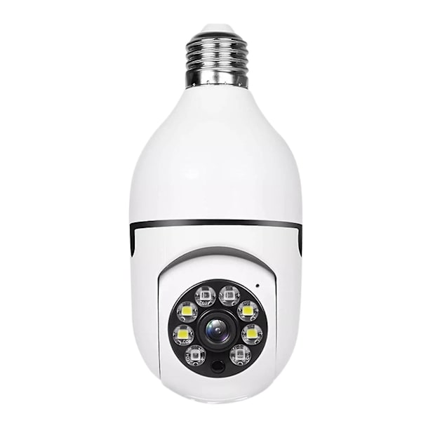 Kameror för hemmasäkerhet Utomhusljuskamera 2,4 GHz Wifi Utomhus, 1080P E27 Ljuskamera Säkerhetskamera, Inomhus 360 Hem Säkerhetskameror