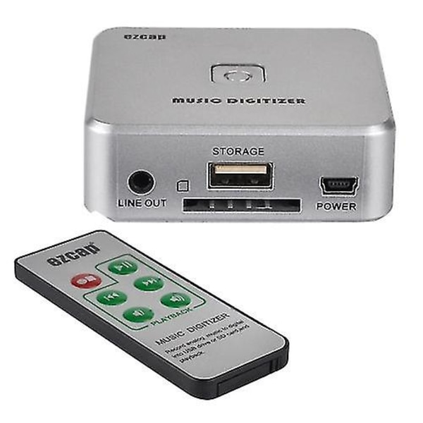 Ezcap241 Audio Capture Recorder Adapter-kort, 3,5 mm Rca R/l Analog Audio til Mp3 Music Digitizer Converter (sølv)