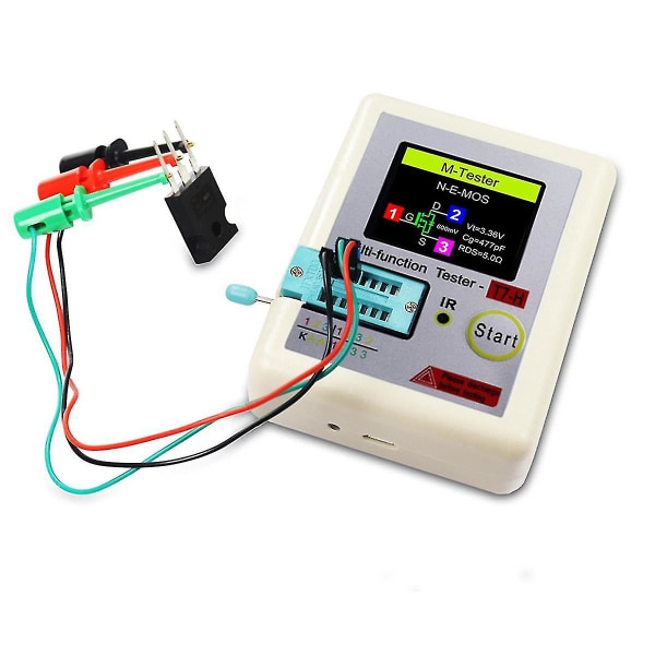 Tc-t7-h Transistoritesteri Dioditransistori Kondensaattori Mos/pnp/npn Lcr Mosfet Tft Lcd-näyttötesteri M