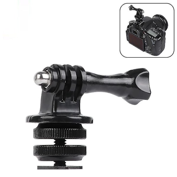 Tripod Hot Shoe Adapter Kompatibel Go Pro Tilbehør Tripod Monopod Mount Adapter Skrue Med 1/4'' Kompatibel Gopro Hero 3 4 5 6 7 8 Kamera