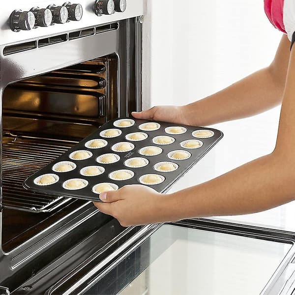 2 st Non-stick kakform 24 hål med kolstål bakrund form