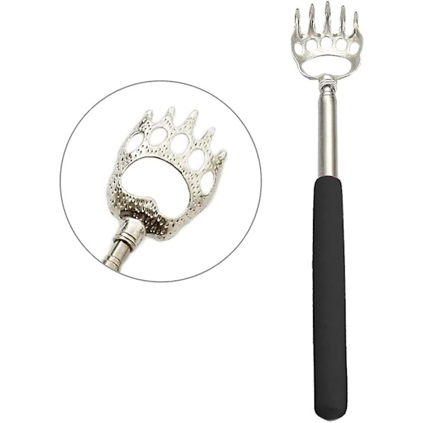 Bärbara Utdragbara Teleskopiska Björnklor Metall Ryggkliare Handmassager Ryggklappning För Både Människor Och Husdjur (4st, Flerfärgad)