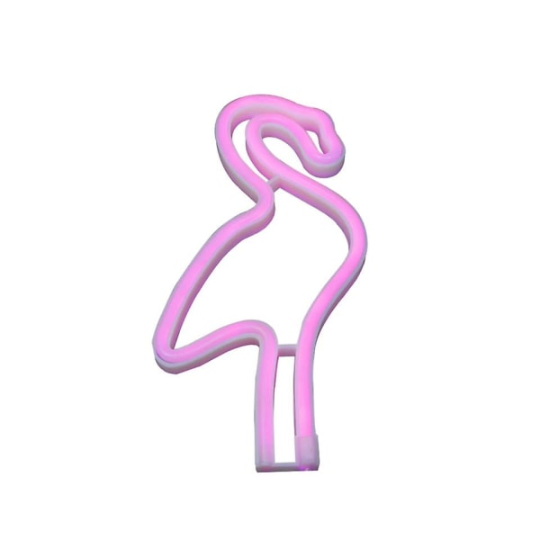 1 kpl Neon-kyltti Flamingo Neon-valo Pöytäkoriste Flamingo Neon-seinäkoriste Led Neon-valot USB- tai paristokäyttöinen Vaaleanpunainen Yövalo Koristeluun