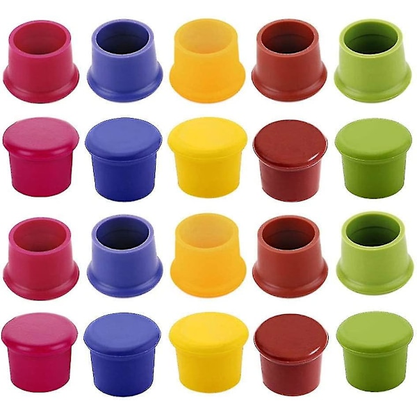 Vinflaskproppar 20-pack Silikon Kronkork Flaska Återanvändbar