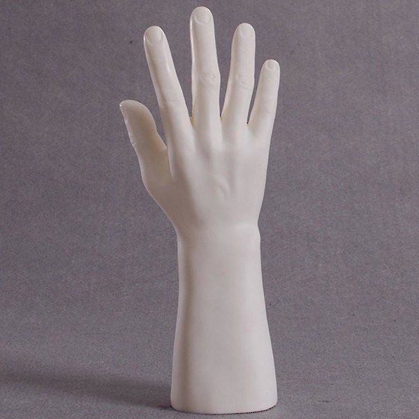 Hand Mannequin Smykker Display Stand Manne Hand Model Armbånd Ring Hansker（Venstre hånd，Hvit）