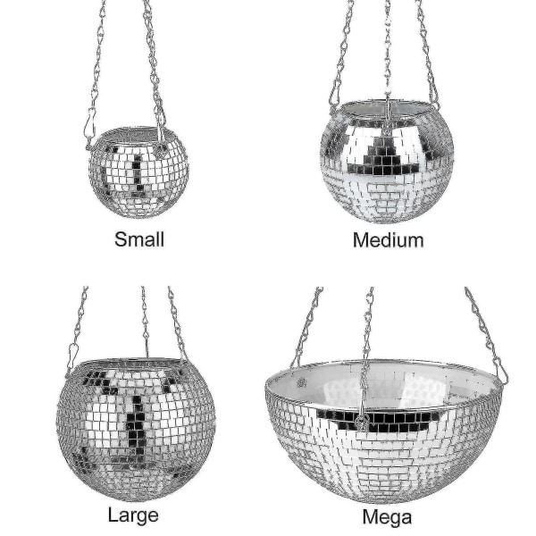 25 cm Discokula Hängande Spegelkruka Diameter Heminredning Utomhus Blomkruka För Inomhus Krukväxt Korgkrok 2024-Ny