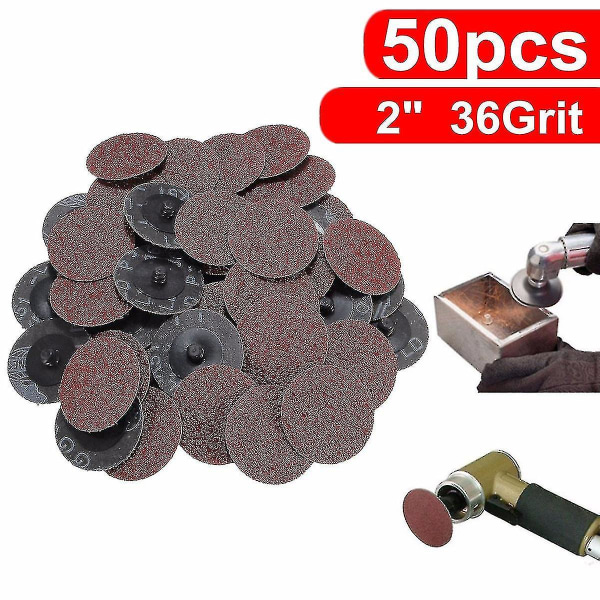 50 kpl 36 Grit 2'' Roll Lock Hiomapaperi Hiomalaikatyyppi R Roloc Hiomakone Hiomatarvike
