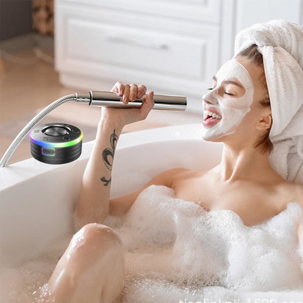 5.2 Adsorberbar RGB Badrum Bluetooth Audio HIFI Hög Ljudkvalitet 7 Nivåer Och Stöttålig Inbyggd FM
