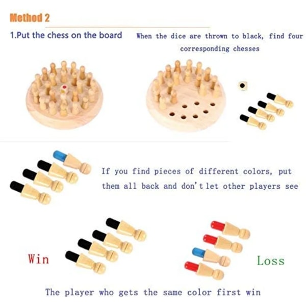 Memory Match Stick Schack, Minnesschack Trä, Trä Minnesschack, Minnesschack, Lärande schackleksaker, Minnesschack, Brädleksaker, Set
