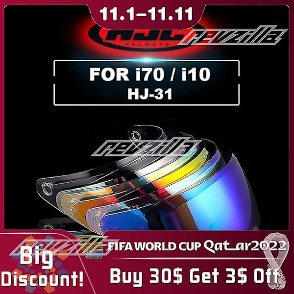 Hj-31 hjelmvisir til Hjc i70 Visor Full Face hjelm motorcykel tilbehør Capacete Hjc i70 i10 Anti-UV Casco Moto Shield Visir