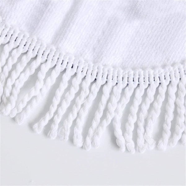 Strandhandduk 150 X 150cm Tjock Rund Strandhandduk Överdimensionerad Filt, Mikrofibertyg Med Bomullsfransar, Överdimensionerad Svart Blomsterskalle Tryckt Fancy Ci