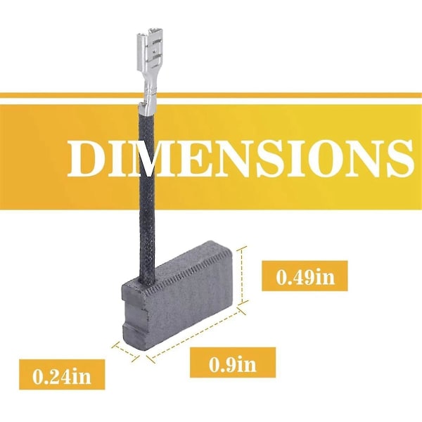 10 pakke 381028-02 Pålidelige kulbørster reservedele kompatible med DW718 / DWS780 / DW717（Sort）