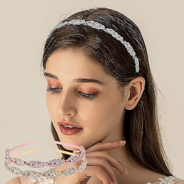 Blommig design strass kristall bröllop diadem brud huvudbonader enkel design brud diadem