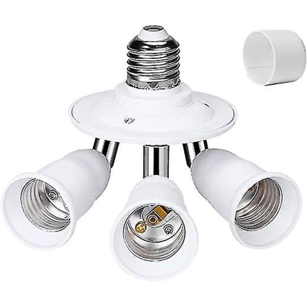 Trippel E27-sokkel for LED-lyspære til å skru, 360 justerbar, 85-265v, 3 E27-adapter for taklyspæreholder, justerbar E27-sokkelforlengelse
