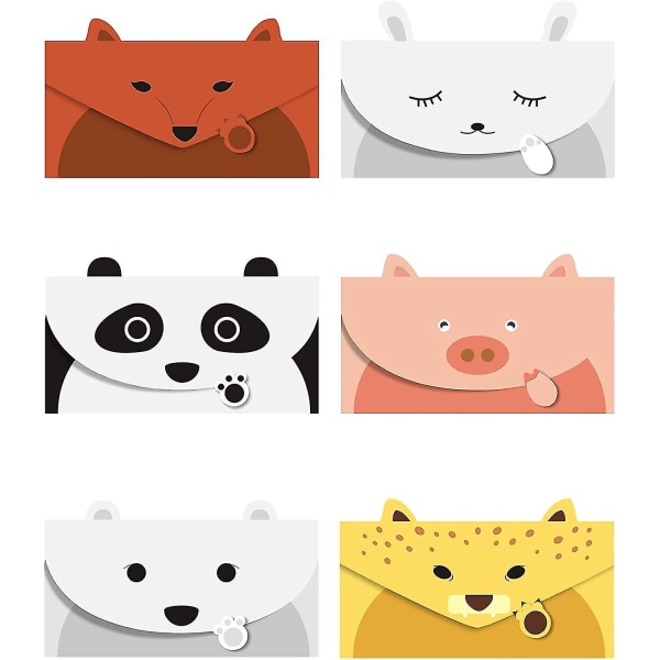 Söta vackra djur tecknad design brevskrivande brevpapper