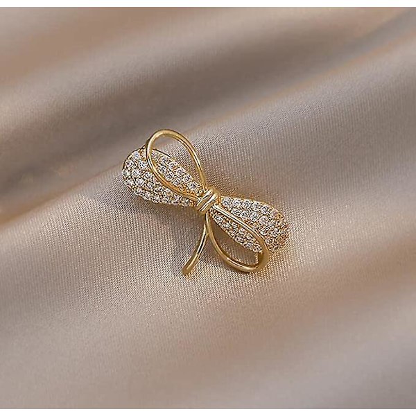 Söt rosett brosch för kvinnor mode personlighet elegant lyx tillbehör fest bröllop present krage spänne stift