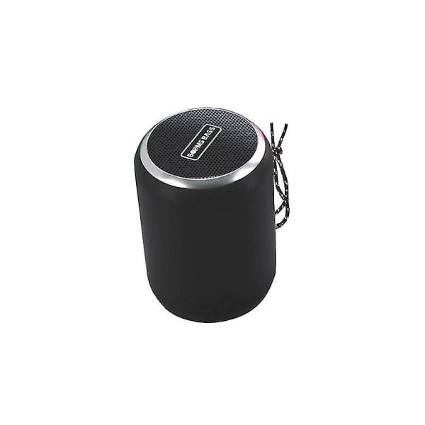 Mini bærbare bommer Bass Bluetooth-høyttaler Utendørs trådløs stereohøyttaler Mp3-spiller（svart）