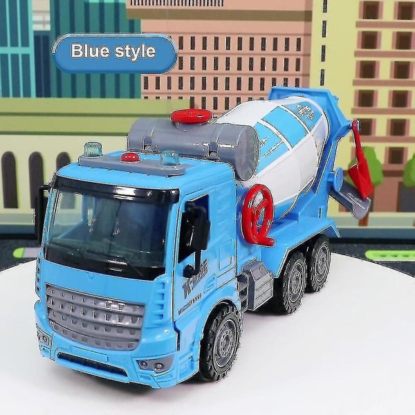 Lasten suuri sekoitin Inertia-leluauto dumpperi Betonitekniikka ajoneuvo sementtisäiliöauto simulaatiomalliauto
