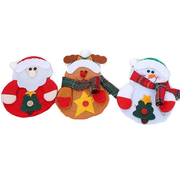 Set med 3 stycken julbesticksaskar Söt tomte