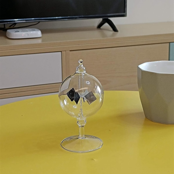 Solar Crookes Radiometer Glass Vindmølle Håndlaget leketøy for Party Home Decoration Gift Transparent