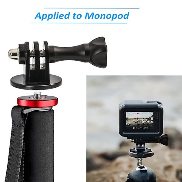 Universal Tripod Mount Adapter for Gopro Hero 6 Hero 5 Hero 5 Session Cameras og Sjcam Xiaoyi Action Cameras Holder（Thumbscrew Accessori）
