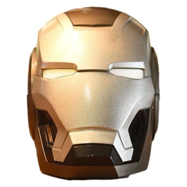 Trådlösa högtalare Bluetooth högtalare Iron Man Portable Mini Hifi 360 Stereo Subwoofer Bashögtalare Sound Bar Iron Man Gift（Silver）